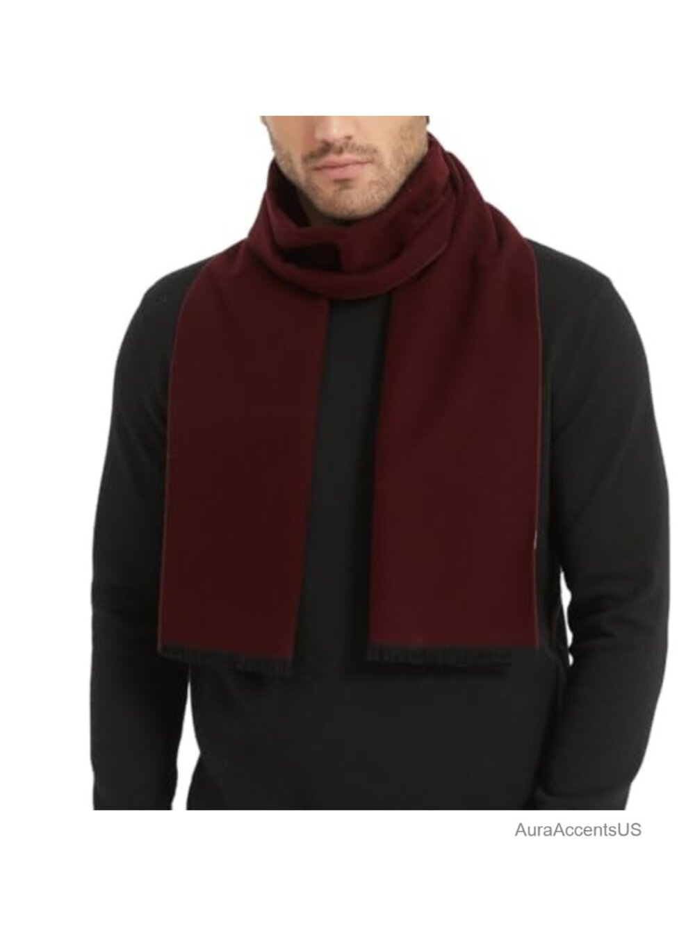 Men's Pure Mulberry Silk Winter Scarf Warm Soft Gift